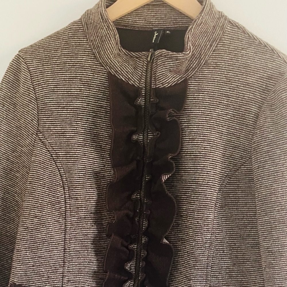 Ambition Wool Blend Ruffled Jacket - Picture 2 of 6